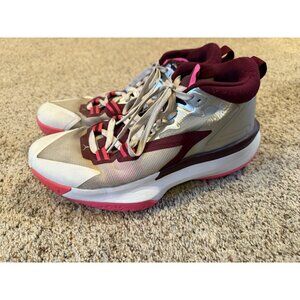 NIKE JORDAN ZION 1 WHITE-METALLIC SILVER-PINK SZ 9 [DA3130-100]